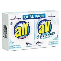 All Free Clear HE Liquid Laundry Detergent/Dryer Sheet Dual Vend Pack, 100/Ctn (VEN2979355)