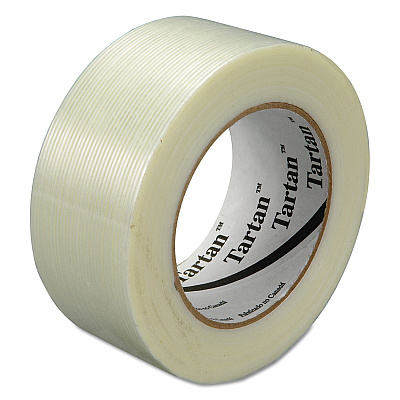 Tartan Filament Tape, 3" Core, 48 mm x 55 m, Clear, 24/Carton (MMM893448)