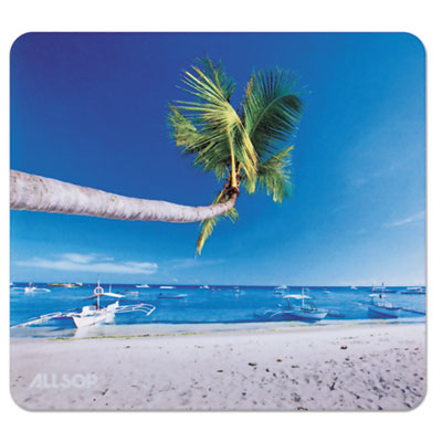 Allsop Naturesmart Mouse Pad, 8.5 x 8, Outrigger Beach Design (ASP31621)