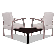 Alera Reception Lounge 700 Series Gang Table, Corner, 27.5w x 27.5d x 13.13h, Mahogany (ALERL7628M)