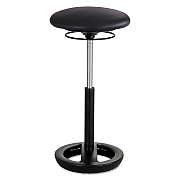Safco Twixt Extended-Height Ergonomic Chair, Supports Up to 250 lb, 22" to 32" Seat Height, Black Seat, Black Base (SAF3001BV)