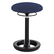 Safco Twixt Desk Height Ergonomic Stool, Supports Up to 250 lb, 22.5" Seat Height, Blue Seat, Black Base (SAF3000BU)
