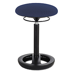 Safco Twixt Desk Height Ergonomic Stool, Supports Up to 250 lb, 22.5" Seat Height, Blue Seat, Black Base (SAF3000BU)