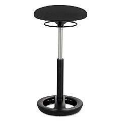 Safco Twixt Extended-Height Ergonomic Chair, Supports Up to 250 lb, 22" to 32" Seat Height, Black Seat, Black Base (SAF3001BL)