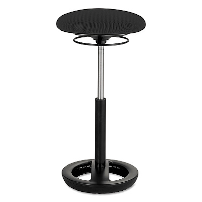 Safco Twixt Extended-Height Ergonomic Chair, Supports Up to 250 lb, 22" to 32" Seat Height, Black Seat, Black Base (SAF3001BL)