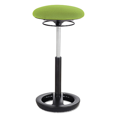 Safco Twixt Extended-Height Ergonomic Chair, Supports 250 lb, 22" to 32" Seat Height, Green Seat, Black Base (SAF3001GN)