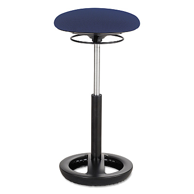 Safco Twixt Extended-Height Ergonomic Chair, Supports Up to 250 lb, 22" to 32"  Seat Height, Blue Seat, Blue Back, Black Base (SAF3001BU)