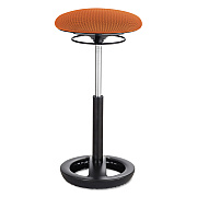Safco Twixt Extended-Height Ergonomic Chair, Supports Up to 250 lb, 22" to 32" Seat Height, Orange Seat, Black Base (SAF3001OR)