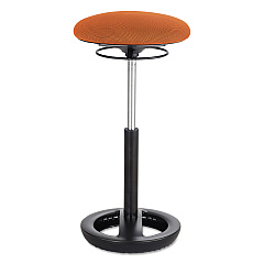 Safco Twixt Extended-Height Ergonomic Chair, Supports Up to 250 lb, 22" to 32" Seat Height, Orange Seat, Black Base (SAF3001OR)