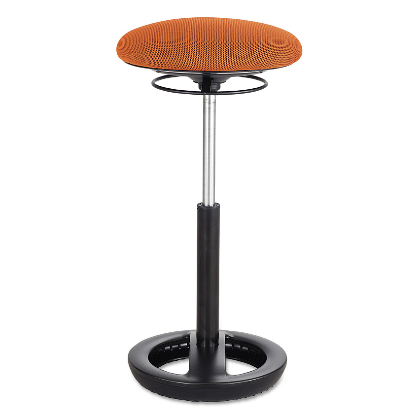 Safco Twixt Extended-Height Ergonomic Chair, Supports Up to 250 lb, 22" to 32" Seat Height, Orange Seat, Black Base (SAF3001OR)