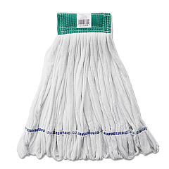 Rubbermaid Commercial Rough Floor Mop Head, Medium, Cotton/Synthetic, White, 12/Carton (RCPT255)
