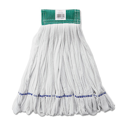 Rubbermaid Commercial Rough Floor Mop Head, Medium, Cotton/Synthetic, White, 12/Carton (RCPT255)