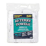 Terry Towel Pack Of 60 White Cotton 14x17, Case Of 300 (N030-TT60)