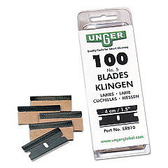 Unger Safety Scraper Replacement Blades, #9, Stainless Steel, 100/Box (UNGSRB30)