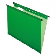 Pendaflex SureHook Hanging Folders, Letter Size, 1/5-Cut Tabs, Bright Green, 20/Box (615215BGR)