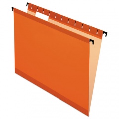 Pendaflex SureHook Hanging Folders, Letter Size, 1/5-Cut Tabs, Orange, 20/Box (615215ORA)