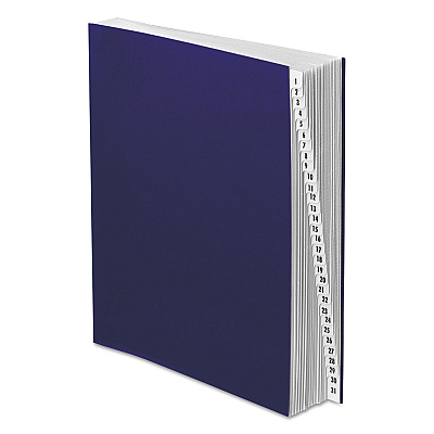 Pendaflex Expanding Desk File, 31 Dividers, Date Index, Letter Size, Dark Blue Cover (PFXDDF4OX)