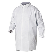 KleenGuard A40 Liquid and Particle Protection Lab Coats, X-Large, White, 30/Carton (KCC44444)