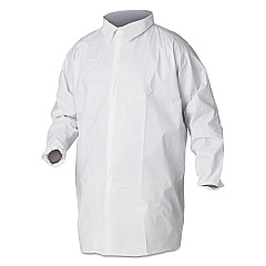 KleenGuard A40 Liquid and Particle Protection Lab Coats, X-Large, White, 30/Carton (KCC44444)