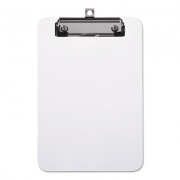 Universal Plastic Clipboard with Low Profile Clip, 0.5" Clip Capacity, Holds 5 x 8 Sheets, Clear (40312)