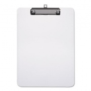 Universal Plastic Clipboard with Low Profile Clip, 0.5" Clip Capacity, Holds 8.5 x 11 Sheets, Clear (40310)