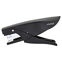 Universal Deluxe Plier Stapler, 20-Sheet Capacity, 0.25" Staples, 1.75" Throat, Black (UNV43108)