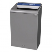 Rubbermaid Commercial Configure Indoor Recycling Waste Receptacle, Paper Recycling, 33 gal, Metal, Gray (1961630)