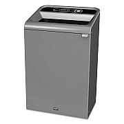 Rubbermaid Commercial Configure Indoor Recycling Waste Receptacle, 33 gal, Metal, Gray (RCP1961628)