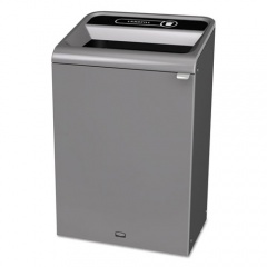 Rubbermaid Commercial Configure Indoor Recycling Waste Receptacle, 33 gal, Metal, Gray (1961628)