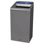 Rubbermaid Commercial Configure Indoor Recycling Waste Receptacle, 23 gal, Gray, Paper (1961623)