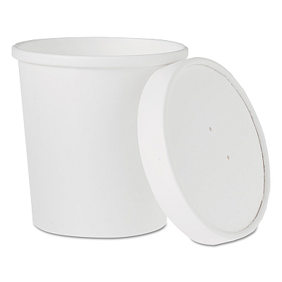 Solo Flexstyle Double Poly Food Combo Packs, 16 oz, White, Paper, 25/Pack, 10 Packs/Carton (SCCKHB16A)