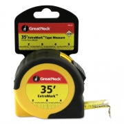 Great Neck ExtraMark Tape Measure, 1" x 35 ft, Steel, Yellow/Black (95010)