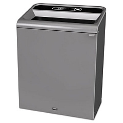 Rubbermaid Commercial Configure Indoor Recycling Waste Receptacle, 45 Gal, Gray, Landfill (RCP1961507)