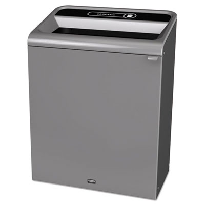 Rubbermaid Commercial Configure Indoor Recycling Waste Receptacle, 45 Gal, Gray, Landfill (RCP1961507)