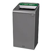 Rubbermaid Commercial Configure Indoor Recycling Waste Receptacle, Organic Waste, 23 gal, Metal, Gray (RCP1961627)