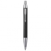 Parker IM Ballpoint Pen, Retractable, Fine 0.5 mm, Black Ink, Black/Chrome Barrel (1975553)