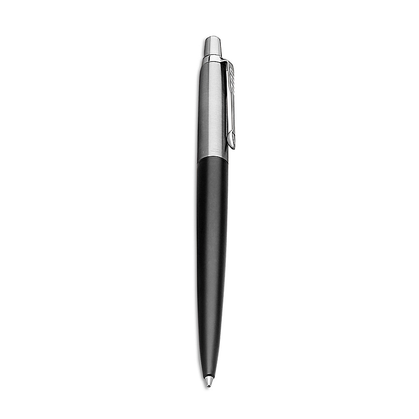 Parker Jotter Ballpoint Pen, Retractable, Medium 1 mm, Blue Ink, Black/Chrome Barrel (PAR1953184)