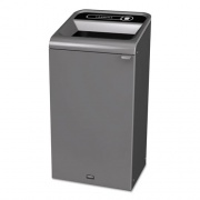 Rubbermaid Commercial Configure Indoor Recycling Waste Receptacle, Landfill, 23 gal, Metal, Gray (1961621)