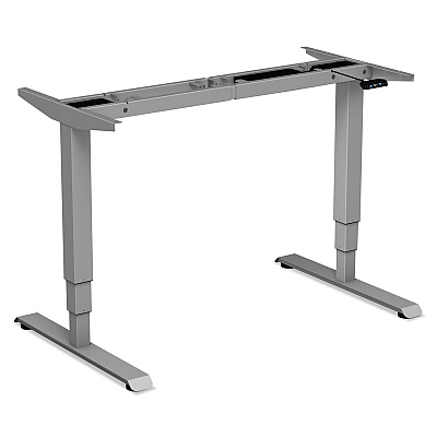 Alera AdaptivErgo Sit-Stand 3-Stage Electric Height-Adjustable Table Base with Memory Control, 48.06" x 24.35" x 25" to 50.7", Gray (ALEHT3SAG)