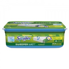 Swiffer Wet Refill Cloths, 10 x 8, Open Window Fresh, Cloth, White, 28/Box, 6 Boxes/Carton (82856)