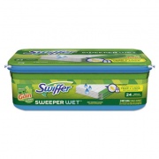 Swiffer Wet Refill Cloths, 10 x 8, Gain Original Scent, White 24/Pack, 6 Packs/Carton (95532CT)