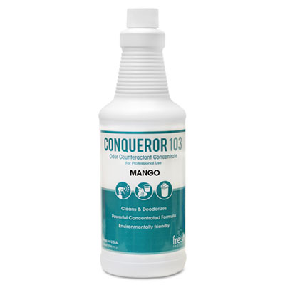 Fresh Products CONQUEROR 103 ODOR COUNTERACTANT CONCENTRATE, MANGO, 32 OZ BOTTLE, 12/CARTON (FRS1232WBMG)