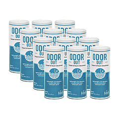 Fresh Products Odor-Out Rug/Room Deodorant, Lemon, 12 oz Shaker Can, 12/Box (FRS121400LE)