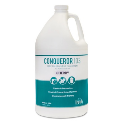 Fresh Products Conqueror 103 Odor Counteractant Concentrate, Cherry, 1 gal Bottle, 4/Carton (1WBCHCT)
