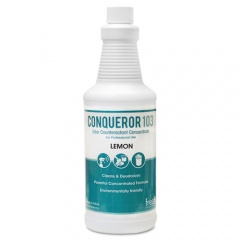 Fresh Products Conqueror 103 Odor Counteractant Concentrate, Lemon, 32 oz Bottle, 12/Carton (1232WBLECT)