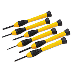 Stanley Tools 6-Piece Precision Screwdriver Set, Black/Yellow (BOS66052)