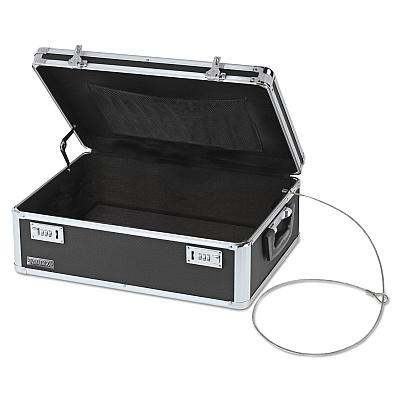 Vaultz Locking Storage Chest, Medium Density Fiberboard, 14.5 x 8 x 19.5, Black (IDEVZ00323)