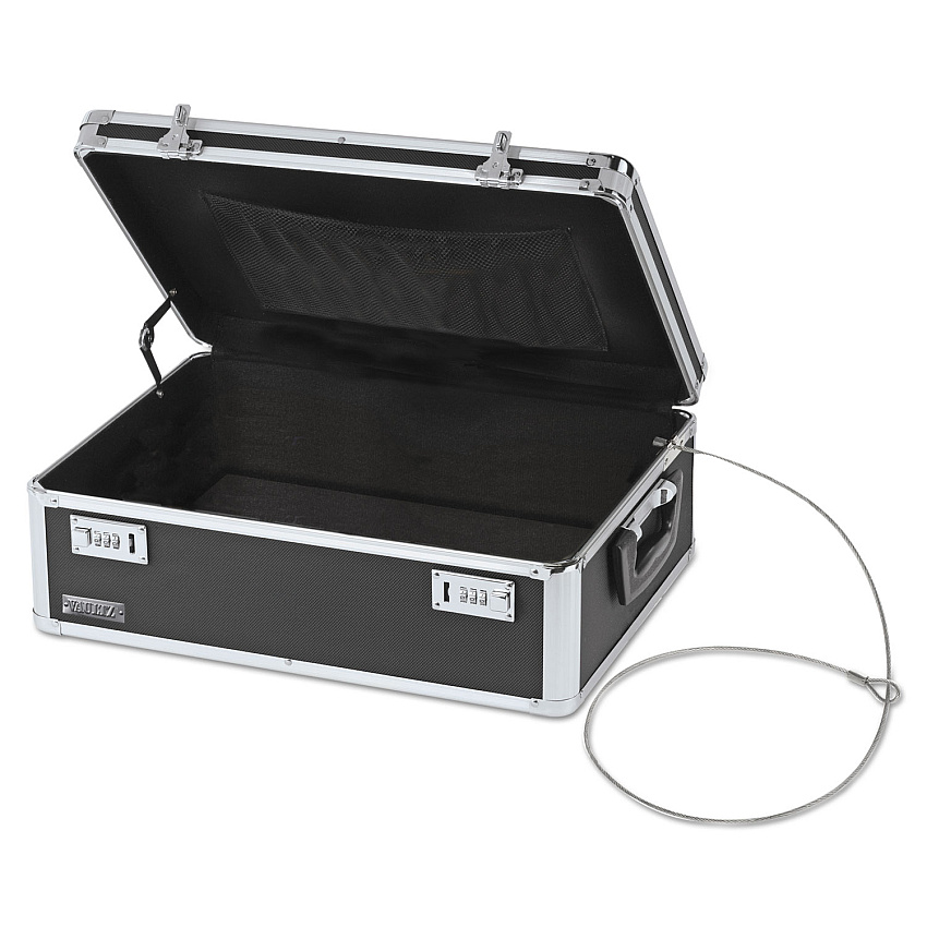 Vaultz Locking Storage Chest, Medium Density Fiberboard, 14.5 x 8 x 19.5, Black (IDEVZ00323)