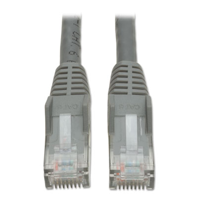 Tripp Lite CAT6 Gigabit Snagless Molded Patch Cable, 5 ft, Gray (N201005GY)