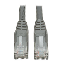 Tripp Lite CAT6 Gigabit Snagless Molded Patch Cable, 10 ft, Gray (N201010GY)